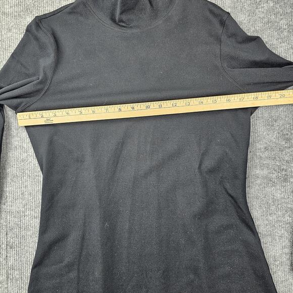 Title Nine Dress Womens Medium Black Long Sleeve Mock Neck Button Cuff Stretch - Picture 2 of 6